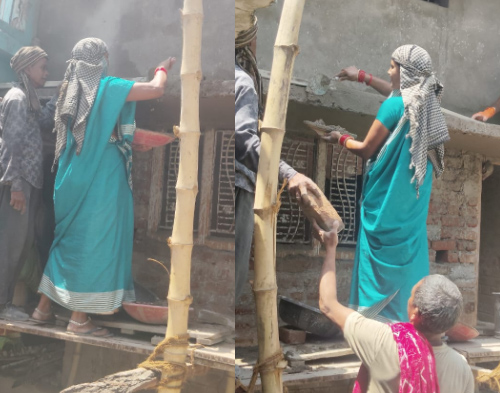 ईंट,सीमेंट गारों से अनीता के जीवन को मिल रही मजबूती ईंट,सीमेंट गारों से अनीता के जीवन को मिल रही मजबूती