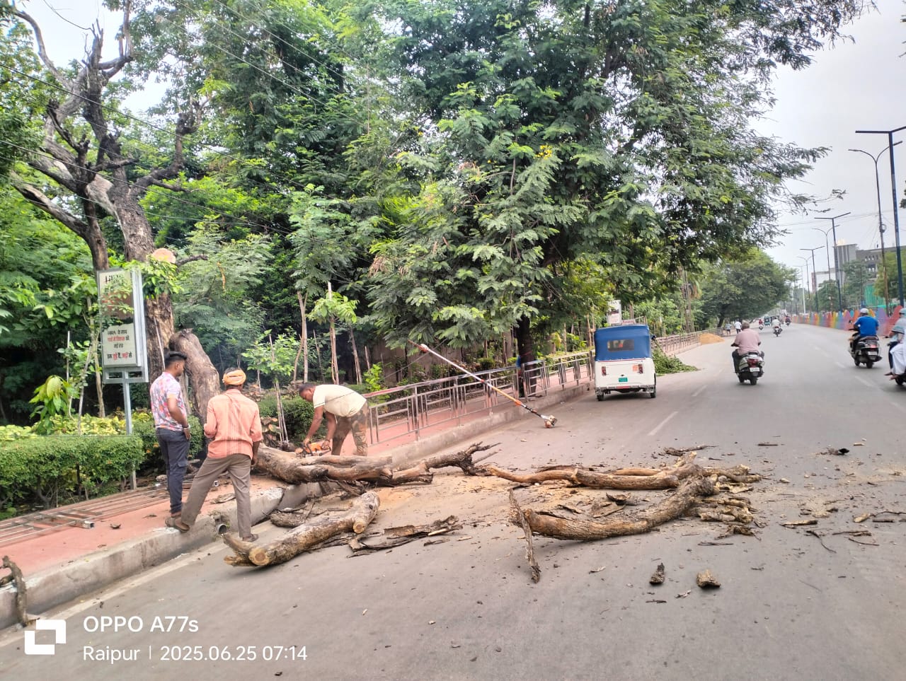 निगम जोन 5 उद्यान विभाग ने राजकुमार कॉलेज के पास जीईमार्ग पर सूखे हुए खतरनाक पेड़ों को मार्ग पर से हटाया निगम जोन 5 उद्यान विभाग ने राजकुमार कॉलेज के पास जीईमार्ग पर सूखे हुए खतरनाक पेड़ों को मार्ग पर से हटाया