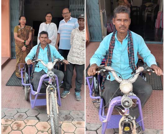 सायं सायं आने जाने में समर्थ हुआ दिव्यांग विशंभर ध्रुव सायं सायं आने जाने में समर्थ हुआ दिव्यांग विशंभर ध्रुव