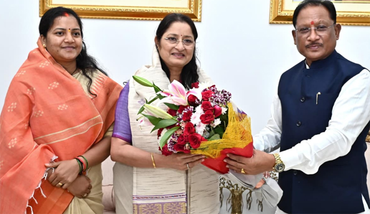 मुख्यमंत्री साय से केंद्रीय मंत्री अन्नपूर्णा देवी ने की सौजन्य भेंट मुख्यमंत्री साय से केंद्रीय मंत्री अन्नपूर्णा देवी ने की सौजन्य भेंट