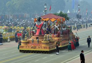  कर्तव्य पथ पर निकली छत्तीसगढ़ की झांकी "बस्तर की आदिम जनसंसद : मुरिया दरबार" 