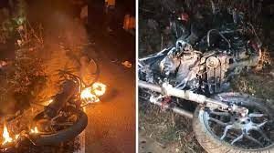 तेज रफ्तार 2 बाइक की टक्कर, 4 युवकों की गई जान तेज रफ्तार 2 बाइक की टक्कर, 4 युवकों की गई जान