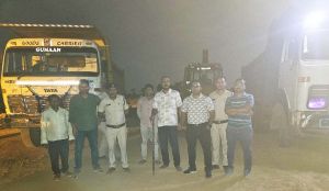  अवैध मुरूम उत्खनन 1 जेसीबी एवं 6 हाईवा जप्त 