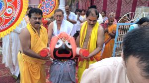  स्नान पश्चात भगवान श्री जगन्नाथ स्वामी मंदिर के पट बंद 