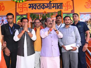   उप मुख्यमंत्री अरुण साव भक्त माता कर्मा मंदिर के प्राण प्रतिष्ठा समारोह में हुए शामिल