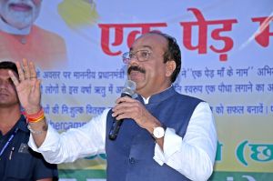 एक पेड़ मां के नाम : उप मुख्यमंत्री अरुण साव ने अपनी मां के सम्मान में लगाया पौधा