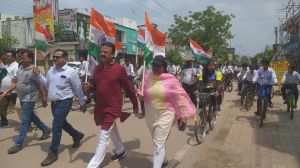 साईकल रैली निकालकर हर घर तिरंगा झण्डा लगाने के लिए किया प्रेरित