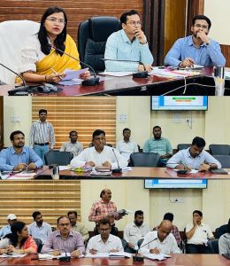 कलेक्टर सुश्री चौधरी ने नगरीय निकायों के अधिकारियों की ली समीक्षा बैठक