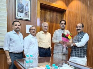  उप मुख्यमंत्री अरुण साव से विधायक राजेश मूणत ने की सौजन्य मुलाकात