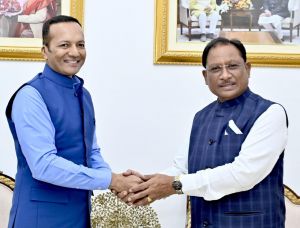  मुख्यमंत्री साय से सांसद जिंदल ने की सौजन्य मुलाकात