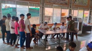  तीरंदाजी और रोप मल्ल खम्भ के उभरते खिलाड़ियों का स्वास्थ्य परीक्षण किया गया