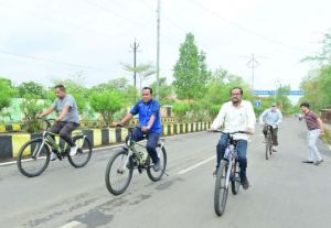  भारतीय खेल प्राधिकरण द्वारा  मीडिया प्रतिनिधियों के लिए फिट इंडिया संडे सायकिलिंग रैली का आयोजन