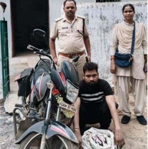 आबकारी विभाग की कार्रवाई,7.200 बल्क लीटर विदेशी मदिरा सहित 1 मोटर सायकल जब्त