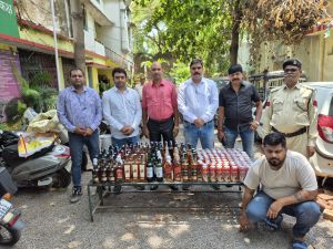  हर्ष प्राइड में आबकारी का छापा , 105 लीटर विदेशी मदिरा जप्त