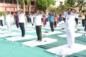 सांसद बघेल के मुख्य आतिथ्य में योगाभ्यास सांसद बघेल के मुख्य आतिथ्य में योगाभ्यास