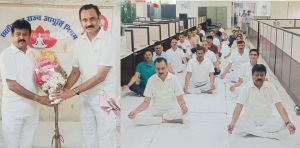 एक पृथ्वी, एक स्वास्थ्य की थीम पर नागरिक आपूर्ति निगम ने मनाया योग दिवस एक पृथ्वी, एक स्वास्थ्य की थीम पर नागरिक आपूर्ति निगम ने मनाया योग दिवस