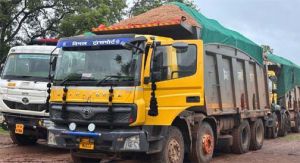  अवैध रेत परिवहन पर कड़ी कार्रवाई, 05 हाइवा वाहन जप्त