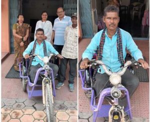 सायं सायं आने जाने में समर्थ हुआ दिव्यांग विशंभर ध्रुव सायं सायं आने जाने में समर्थ हुआ दिव्यांग विशंभर ध्रुव