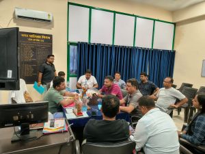  निगम के अधीक्षण अभियंता ने 5 एवं 6 के जलभराव वाले क्षेत्रों में नाला निर्माण को लेकर ली बैठक