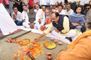 उप मुख्यमंत्री  अरुण साव ने किया नालंदा परिसर का भूमिपूजन