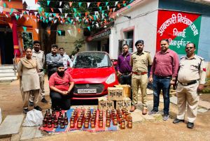  51 हजार की मदिरा एवं 4 लाख वाहन जब्त, एक आरोपी गिरफ्तार