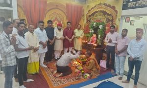  भाजपा जिला कार्यालय में श्री गणेश पूजन व प्रतिमा स्थापना