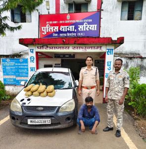  335 ग्राम गांजा के साथ एक आरोपी गिरफ्तार 