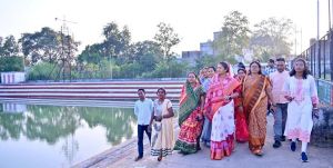   मंत्री श्रीमती लक्ष्मी राजवाड़े ने किया भटगांव छठ घाट का निरीक्षण