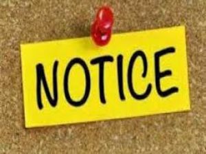 दो श्रम उप निरीक्षक एवं एक श्रम कल्याण उप निरीक्षक को नोटिस दो श्रम उप निरीक्षक एवं एक श्रम कल्याण उप निरीक्षक को नोटिस