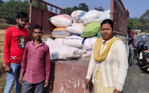   फोर्टिफाइड मिक्स्ड चावल का अवैध परिवहन करते पिकअप वाहन पकड़ा गया