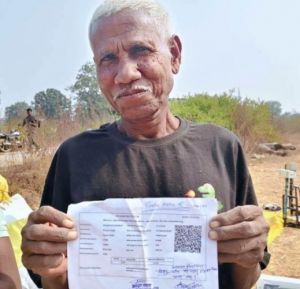 किसान धन्नू सिंह ने ऑफलाइन टोकन से बेचा 54.80 क्विंटल धान