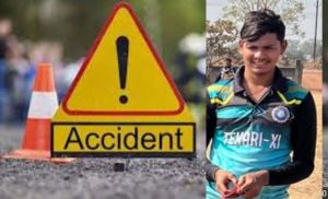 हाइवा की टक्कर में मोटरसाइकिल सवार की मौत, एक अन्य घायल