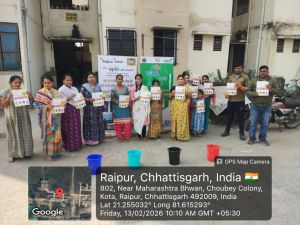 रायपुर को श्रेष्ठ स्वच्छ रैंकिंग दिलवाने वार्ड 24 में स्वच्छता जागरूकता अभियान