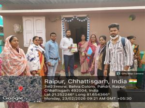 घरों में सूखा और गीला कचरा पृथक - पृथक डस्टबिन में रखने  नागरिकों को किया जागरूक