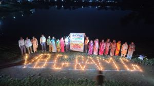 126 अमृत सरोवरों में रोशनी, जल संरक्षण का संकल्प