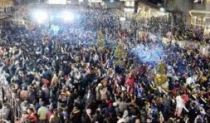 अयोध्या में जय श्री राम के नारे के साथ नये साल का जश्न शुरू