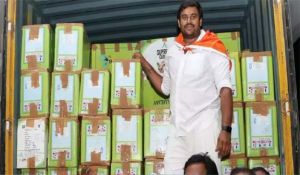  टीटीडी अध्यक्ष ने अयोध्या में राम मंदिर के प्रतिनिधियों को लड्डू सौंपे