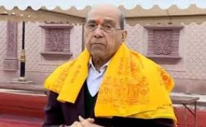  राम मंदिर निर्माण समिति के अध्यक्ष नृपेन्द्र मिश्र ने निर्माण कार्य की समीक्षा की