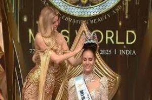 थाईलैंड की ओपल सुचाता चुआंगश्री के सिर सजा मिस वर्ल्ड 2025 का ताज