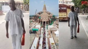 बुजुर्ग ने गुजरात के मेहसाणा से अयोध्या तक 40 दिनों में पैदल 1,338 किलोमीटर की यात्रा पूरी की