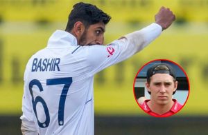  इंग्लैंड के स्पिनर शोएब बशीर ने एक ओवर में 38 रन दिये