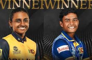 अगस्त के लिए आईसीसी के महीने के सर्वश्रेष्ठ खिलाड़ी चुने गए वेलालागे और हर्षिता अगस्त के लिए आईसीसी के महीने के सर्वश्रेष्ठ खिलाड़ी चुने गए वेलालागे और हर्षिता