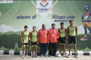 महाराष्ट्र ने राष्ट्रीय खेलों के ट्रायथलॉन मिश्रित रिले में स्वर्ण पदक जीता