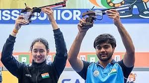 आईएसएसएफ जूनियर विश्व कप: रश्मिका-कपिल को एयर पिस्टल मिश्रित टीम स्पर्धा में स्वर्ण